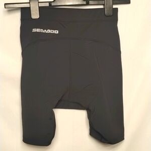 BRP Sea-Doo XS black men's protective riding shorts w/elastic waist, padding